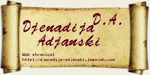 Đenadija Ađanski vizit kartica